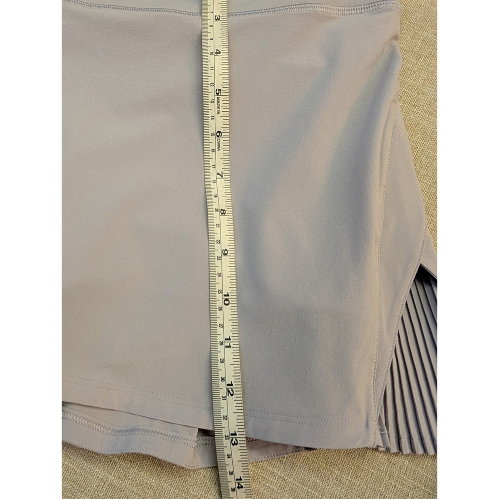 Lululemon Play Off The Pleats Skirt 13" Length Size 10 Silver Lilac SIRL 75630 - Picture 12 of 12